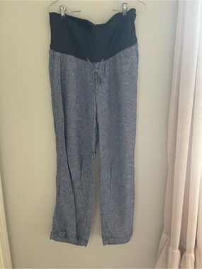 Old Navy Two-Tone Wide Leg Maternity Pants in Navy and Blue